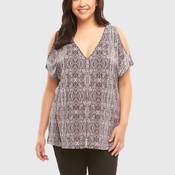Tart Rocky Cold Shoulder Top - 3X - Comfy and Soft - Picture 1 of 7